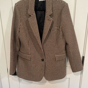 Oversized Houndstooth Women's Blazer